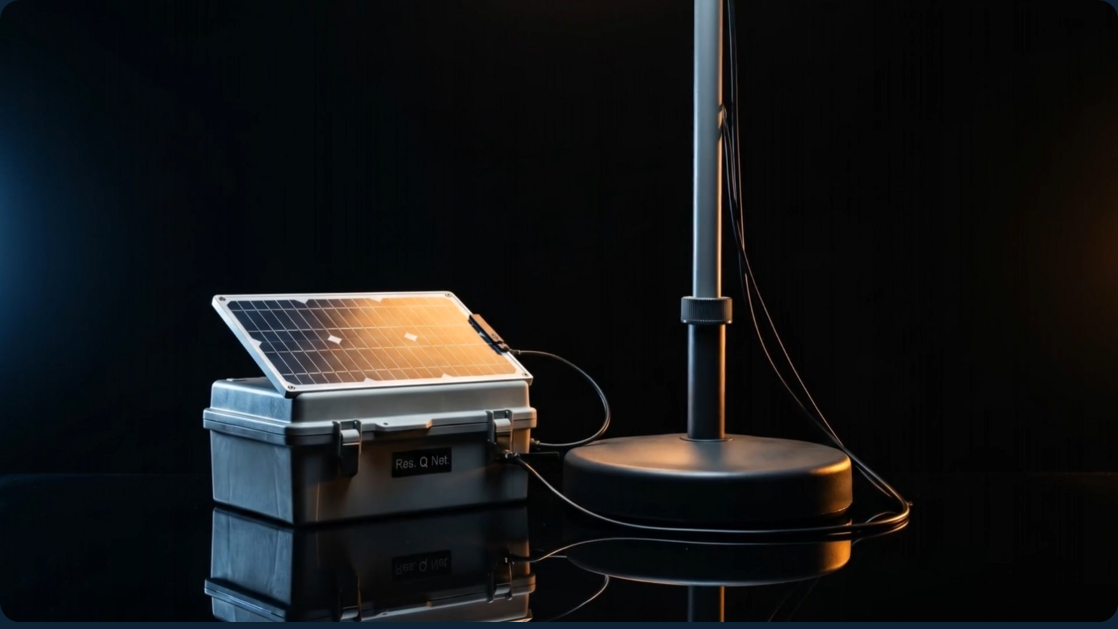 Res-Q Net rugged solar-powered field communication unit with antenna